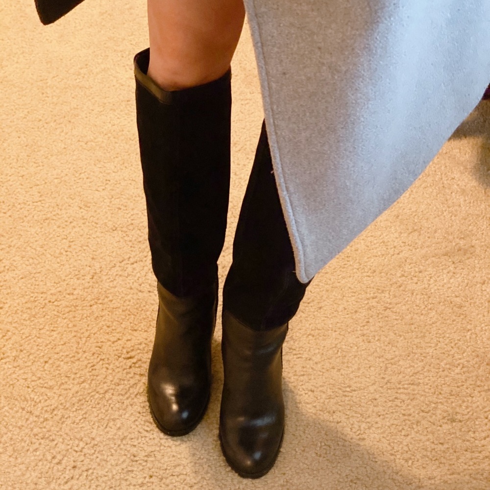 Genuine leather suede boots